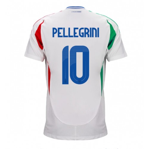 Pánský Fotbalový dres Itálie Lorenzo Pellegrini #10 ME 2024 Venkovní Krátký Rukáv